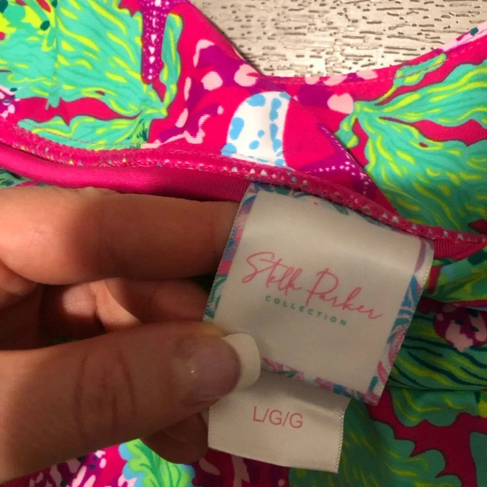 New STELLA PARKER HALTER BRA AND SKIRTED BOTTOM SWIM SET L MULTI COLOR - Picture 5 of 8